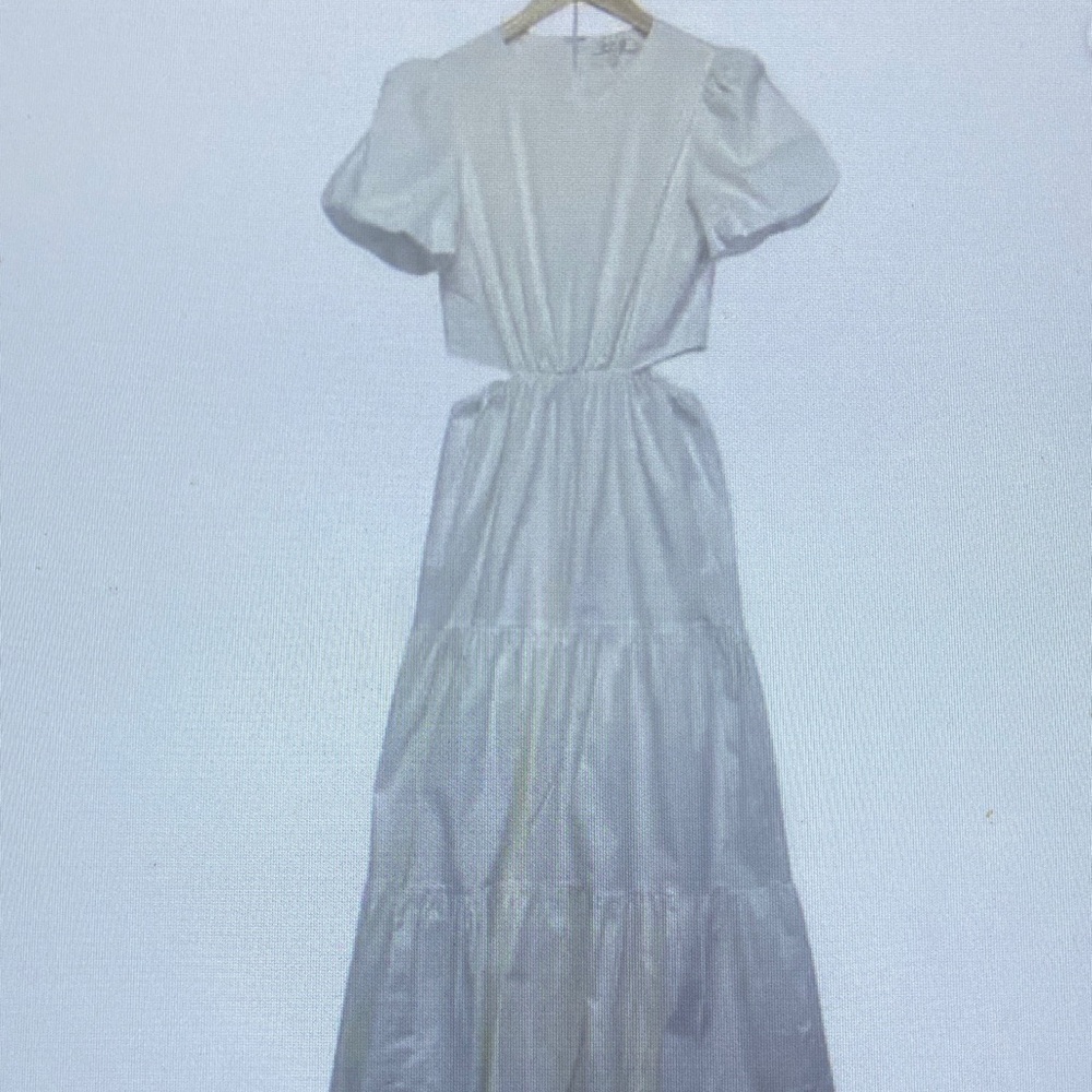 Wayf White Tiered Maxi Dress